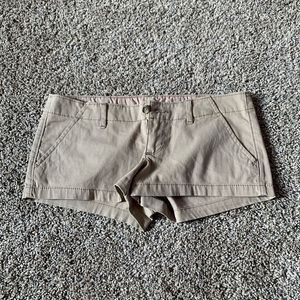 Khaki Hollister Jean Shorts